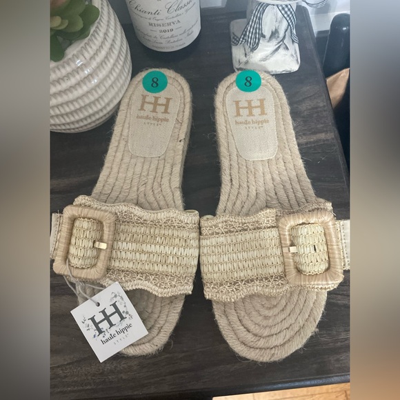 Haute Hippie Beige Woven Sandals NWT - Picture 1 of 5